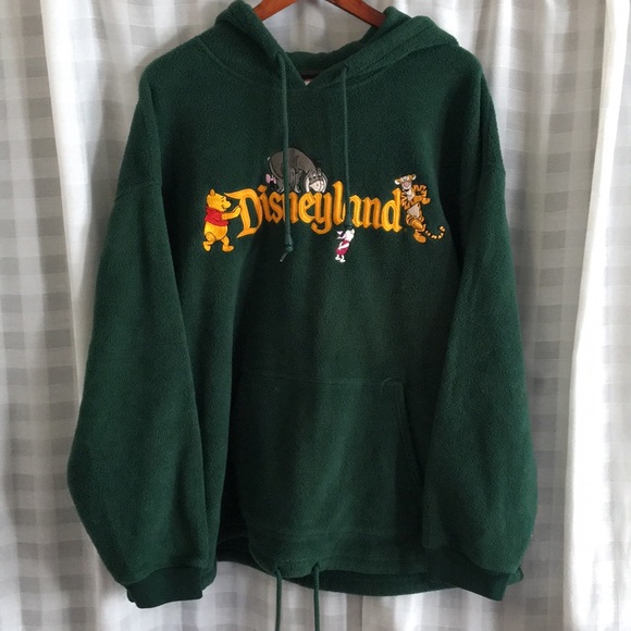 Vintage Disneyland Green Fleece Hoodie